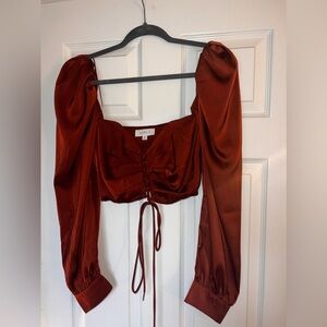 Deep Red Blouse